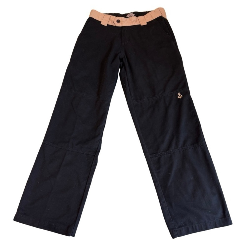 Black Dickies Men’s Pants with Gold Anchor